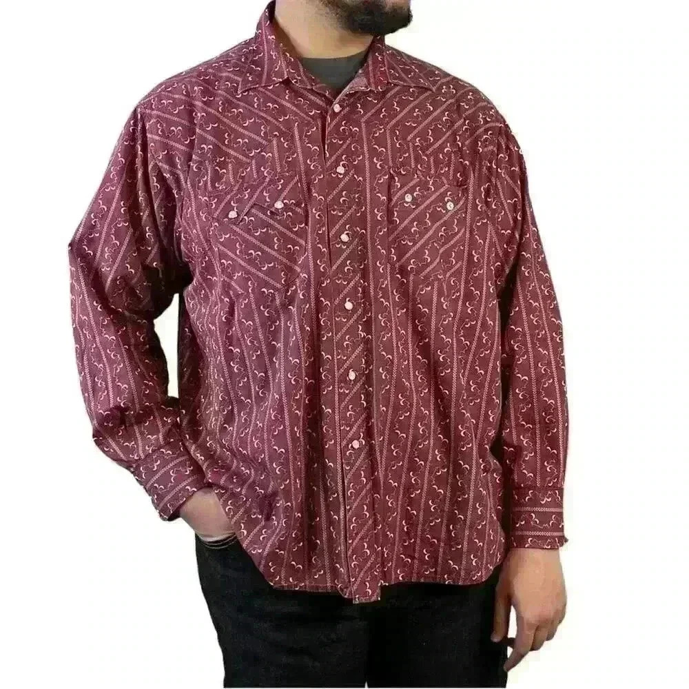 Wrangler Mens Vintage Button Down Shirt Size XXL